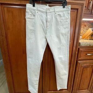Brunello Cucinelli Off-White Skinny Jeans for Men